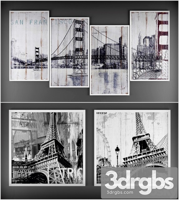 Collection Modern Paintings 3dsmax Download - thumbnail 1