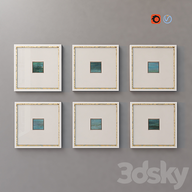 Collection of contemporary paintings John-Richard collection – 5 3ds Max - thumbnail 1