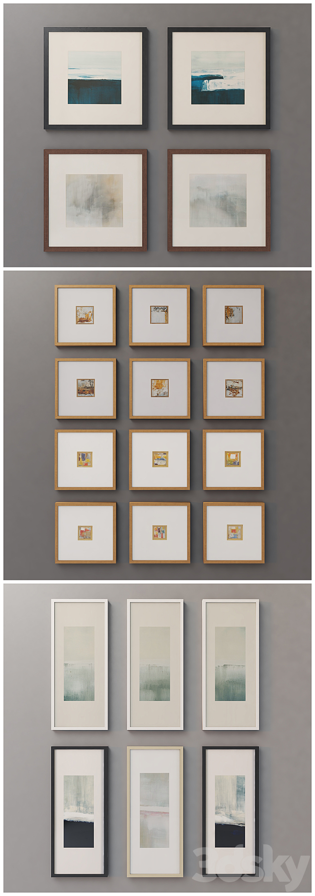 Collection of contemporary paintings John-Richard collection – 5 3ds Max - thumbnail 2