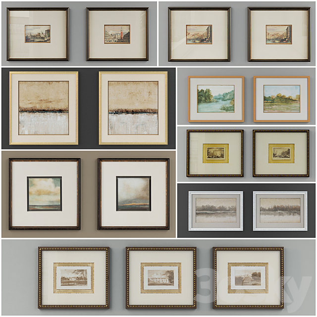 Collection of contemporary paintings John-Richard collection – 7 3ds Max - thumbnail 1