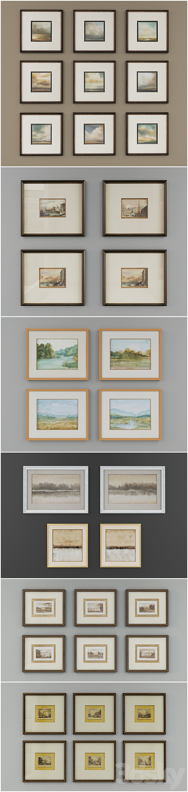 Collection of contemporary paintings John-Richard collection – 7 3ds Max - thumbnail 2