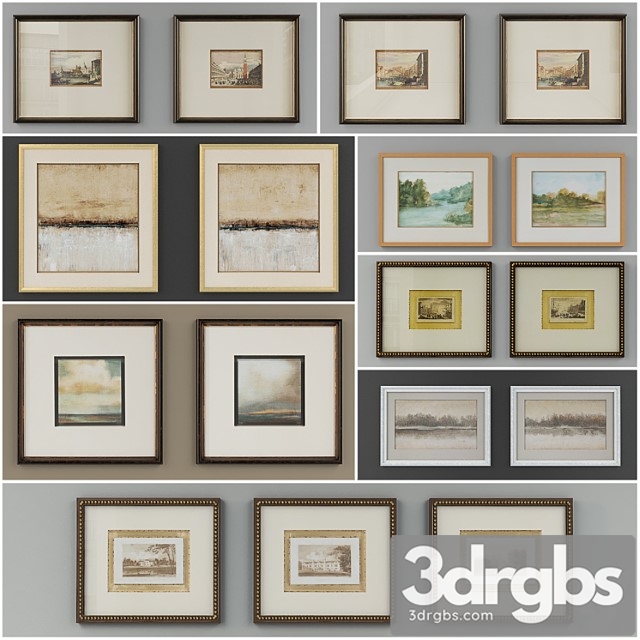 Collection of contemporary paintings john-richard collection – 7 3dsmax Download - thumbnail 1