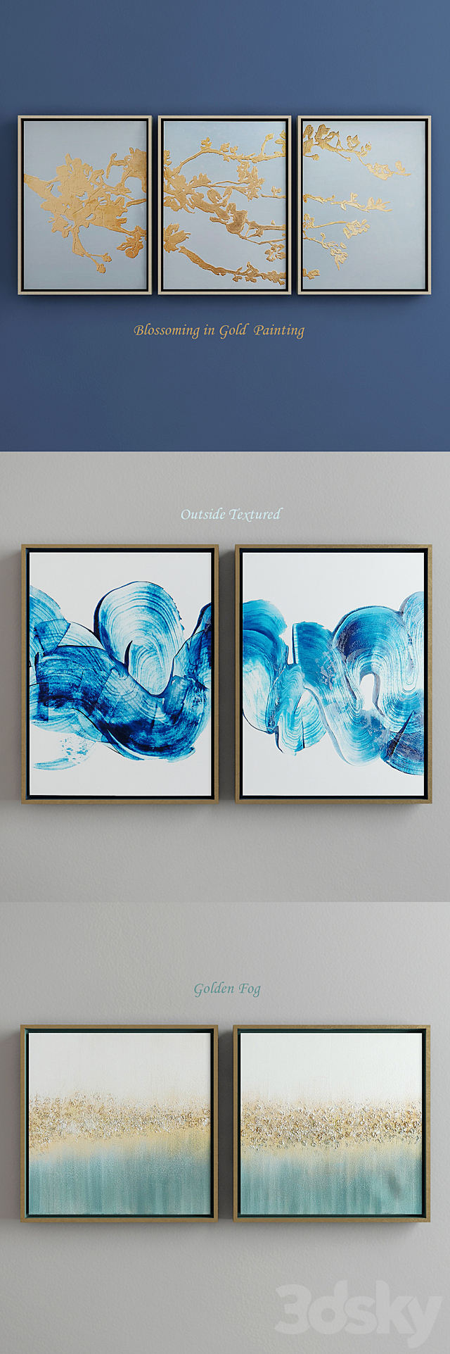 Collection of modern paintings (set-10) 3ds Max - thumbnail 2