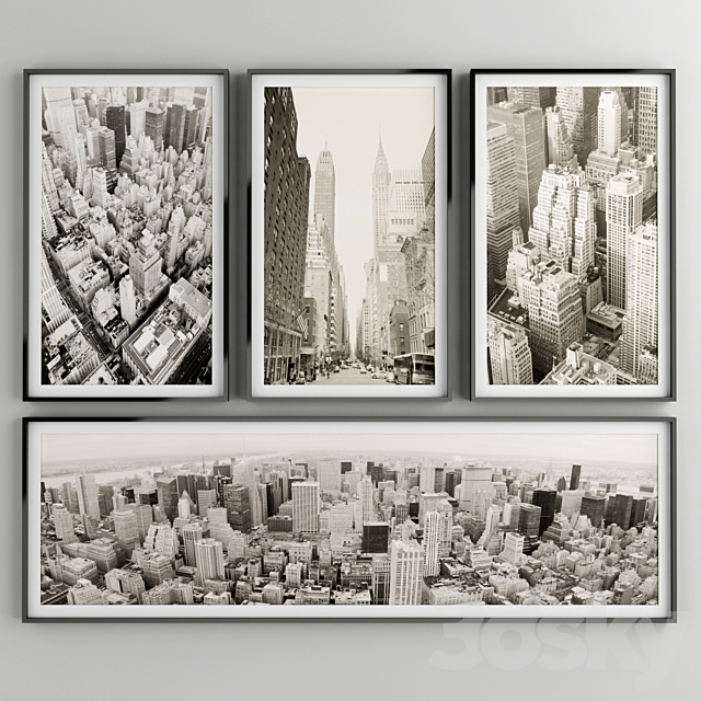 Collection of New York View with Frame 3ds Max - thumbnail 1