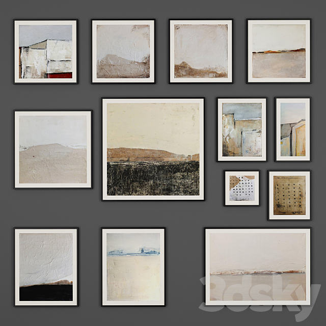 Collection of paintings 12 3ds Max - thumbnail 1