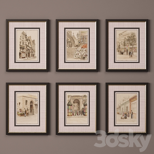 Collection of paintings 3DS Max Model - thumbnail 3