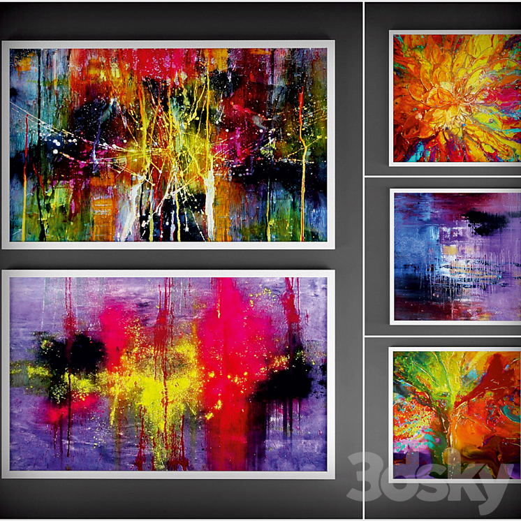 Collection of paintings "Abstract" 2 3DS Max - thumbnail 1