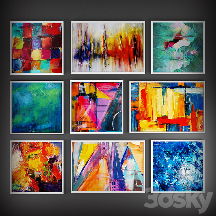 Collection of paintings "Abstract" 2 3DS Max - thumbnail 2