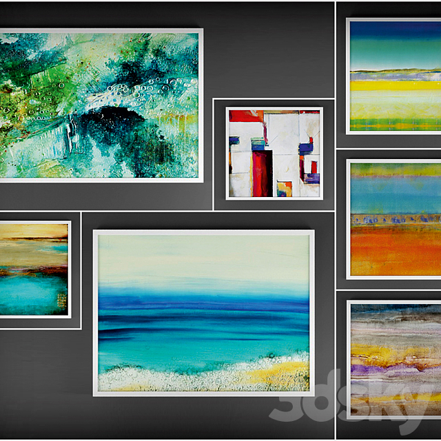 Collection of paintings “Abstract” 3DSMax File - thumbnail 2