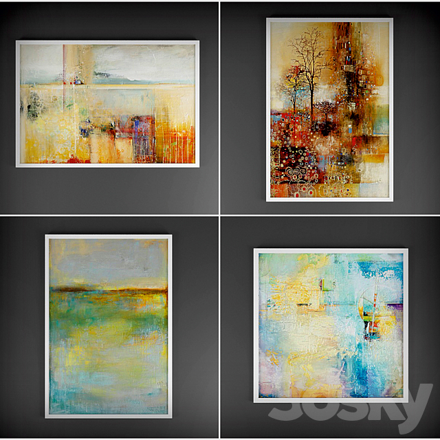 Collection of paintings “Abstract” 3DSMax File - thumbnail 3