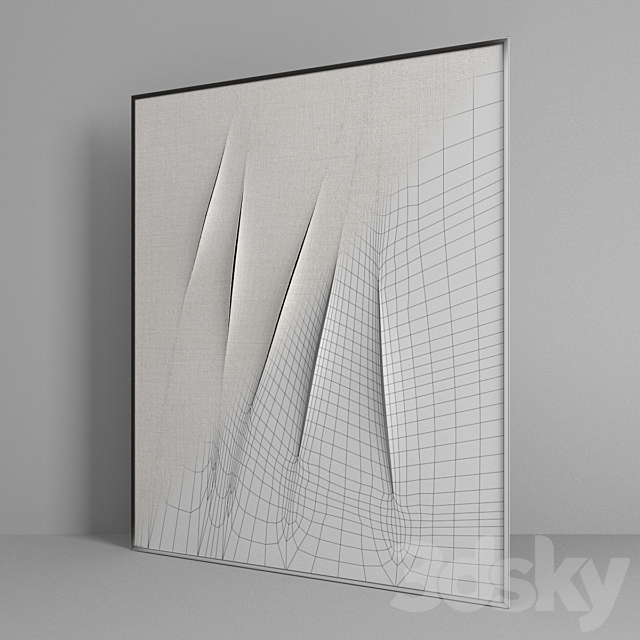 Concept Spatial by Lucio Fontana 3DS Max Model - thumbnail 4