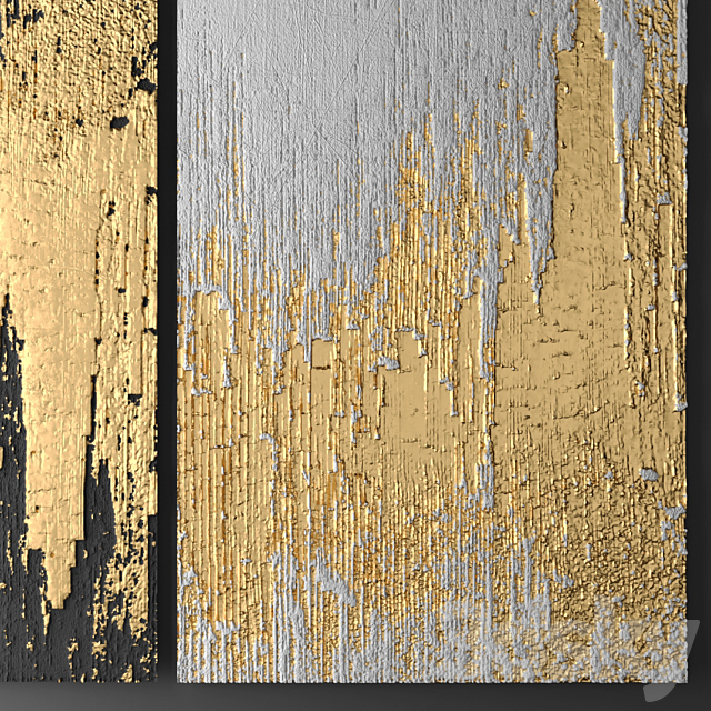 Decor for wall. Panel. 3D 3DS Max Model - thumbnail 3