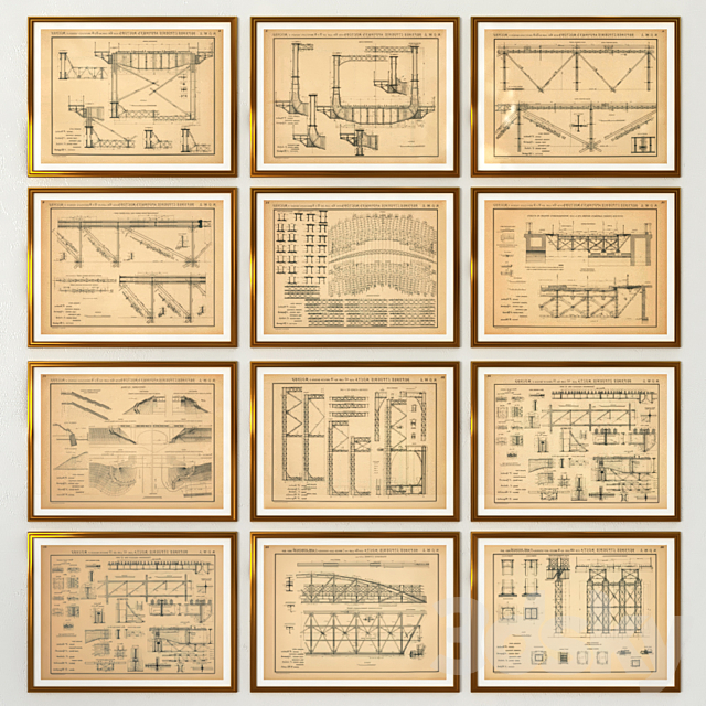 drawings of the Moscow Central Railway 3ds Max - thumbnail 1