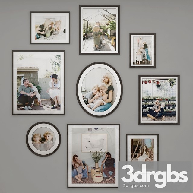 Family Photo Set 3 3dsmax Download - thumbnail 1