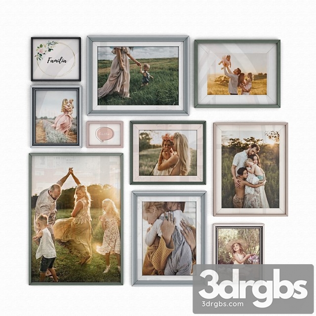 Family Photo Set 7 1 3dsmax Download - thumbnail 1