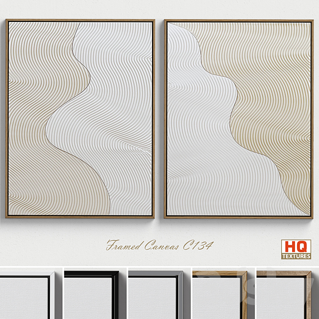 Framed Canvas C-134 3ds Max - thumbnail 1