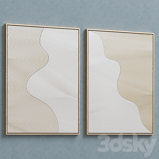 Framed Canvas C-134 3ds Max - thumbnail 2