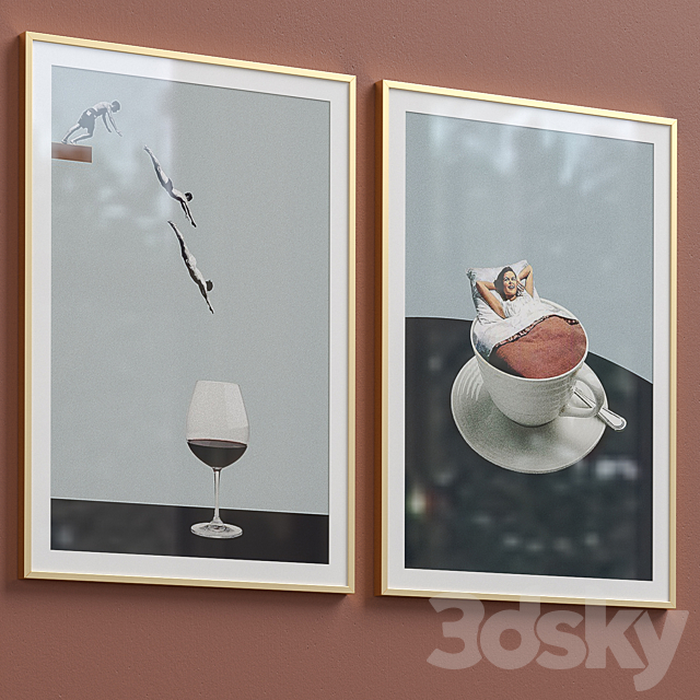 Framed Print P-109 3ds Max - thumbnail 3