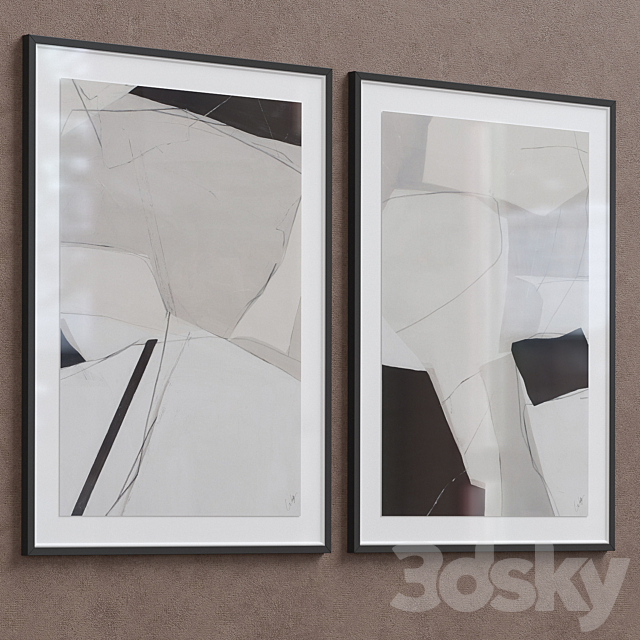 Framed Print P-282 3DS Max Model - thumbnail 2