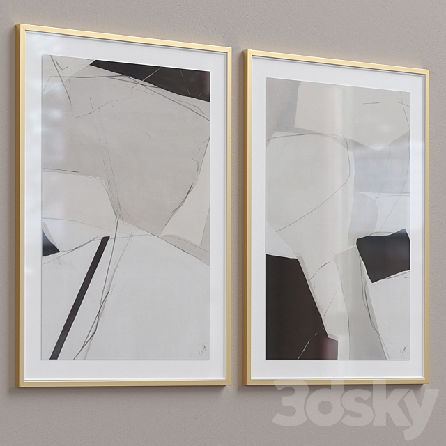 Framed Print P-282 3DS Max Model - thumbnail 3