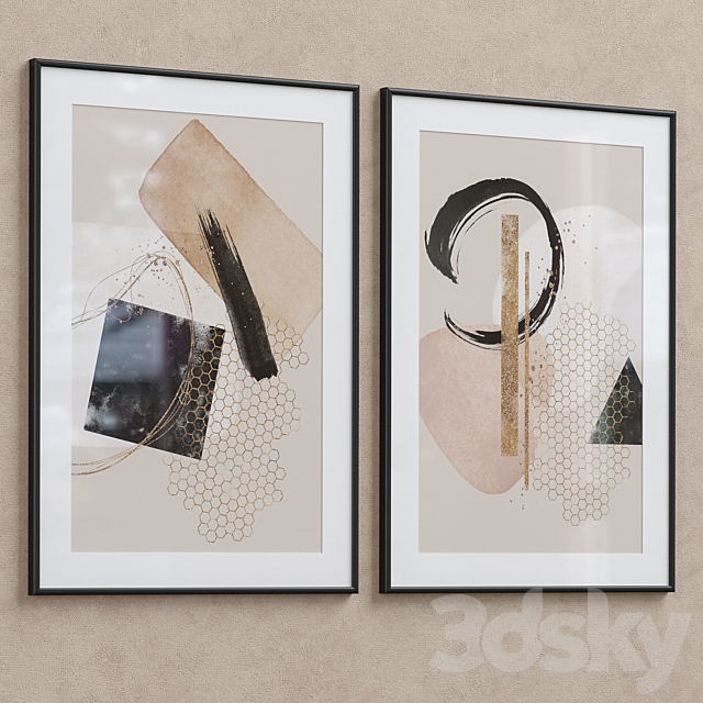 Framed Print P-353 3DS Max Model - thumbnail 2