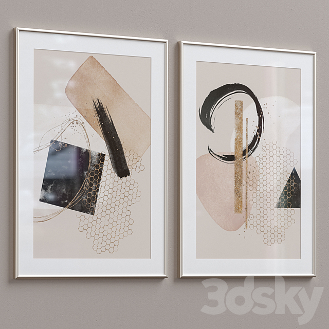 Framed Print P-353 3DS Max Model - thumbnail 4