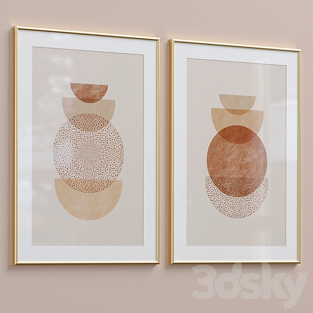 Framed Print P-355 3DS Max Model - thumbnail 4