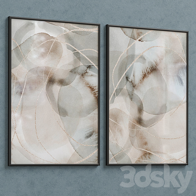 Framed Print P-443 3DS Max Model - thumbnail 4