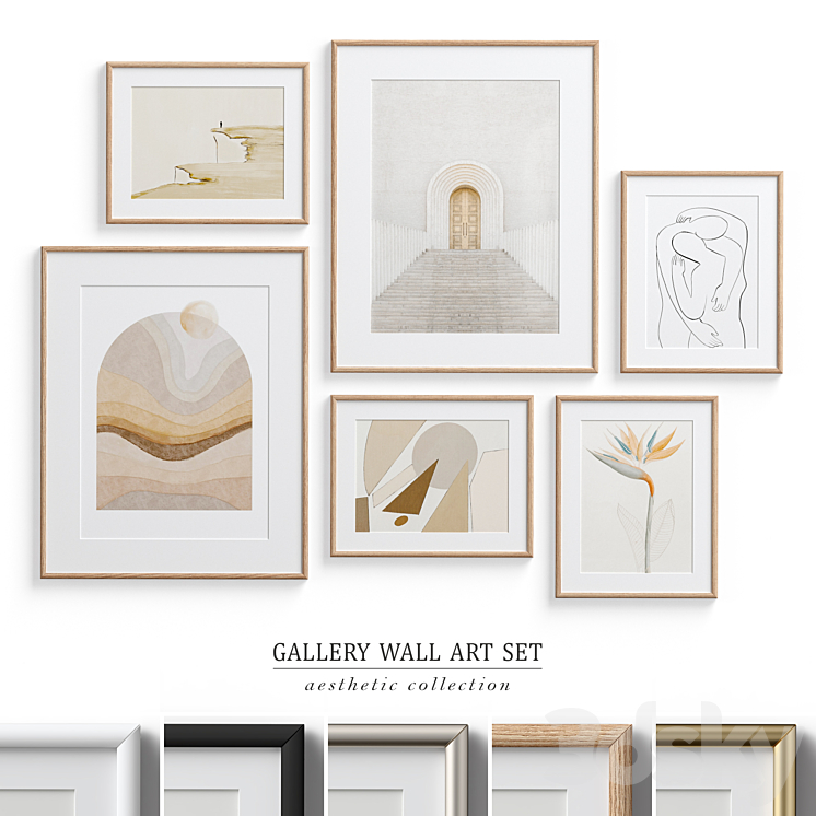 Gallery Wall Art Set-43 3DS Max Model - thumbnail 3