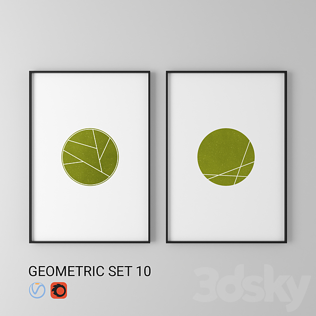 GEOMETRIC SET_10 3ds Max - thumbnail 1