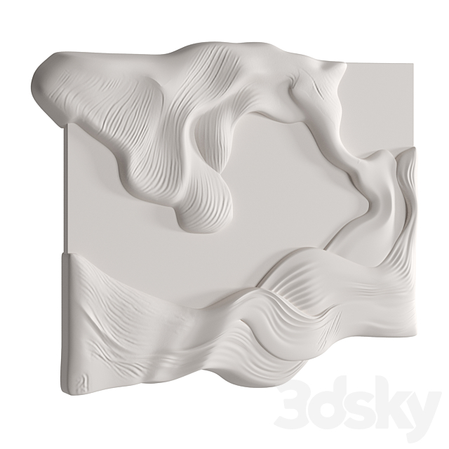 Gypsum panel Waves 3ds Max - thumbnail 2