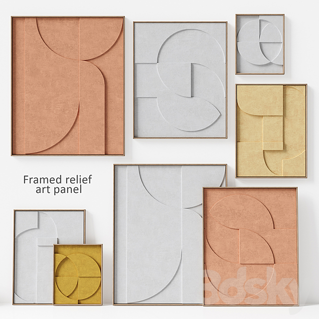 HKliving Framed relief art panel 3DSMax File - thumbnail 2