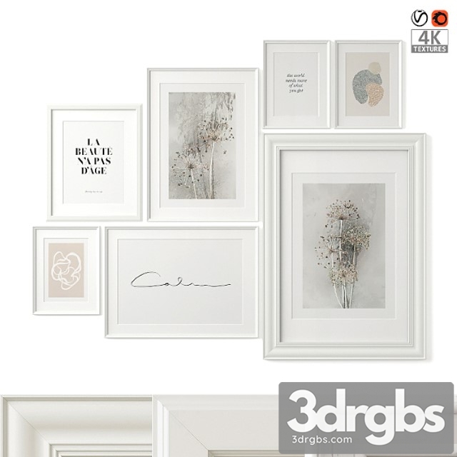 Ikea poster set 16 3dsmax Download - thumbnail 1