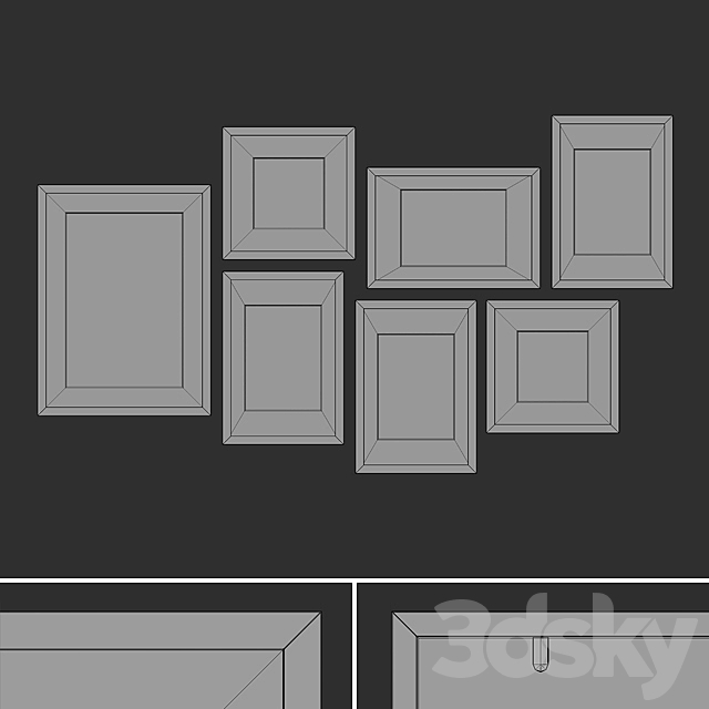 IKEA Ribba Poster Set 08 3ds Max - thumbnail 3