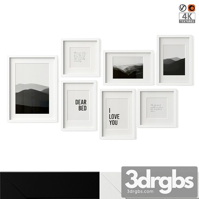 Ikea Ribba Poster Set 08 3dsmax Download - thumbnail 1