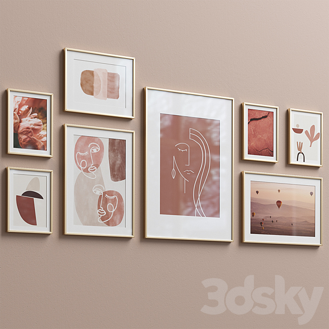 Interior Picture Frames Set-13 3DS Max Model - thumbnail 4