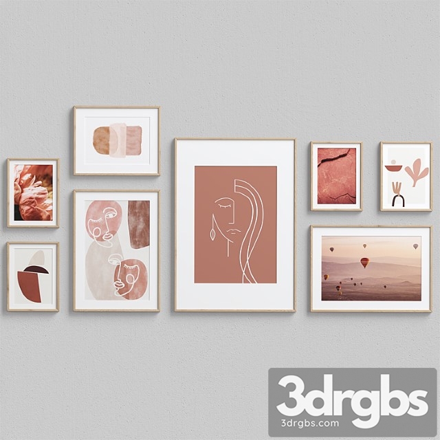 Interior Picture Frames Set 13 3dsmax Download - thumbnail 1