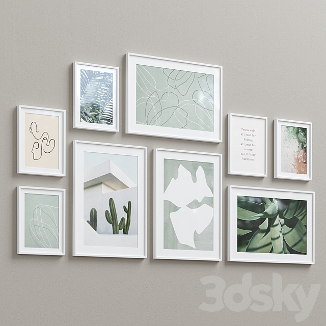 Interior Picture Frames Set-20 3DS Max Model - thumbnail 3