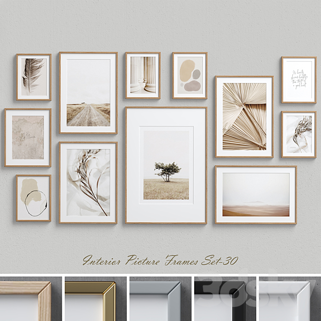 Interior Picture Frames Set-30 3ds Max - thumbnail 1