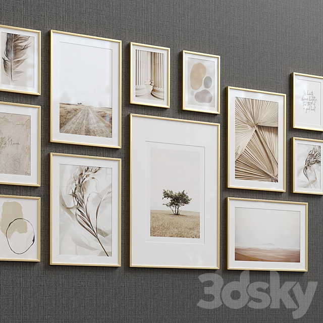 Interior Picture Frames Set-30 3ds Max - thumbnail 2