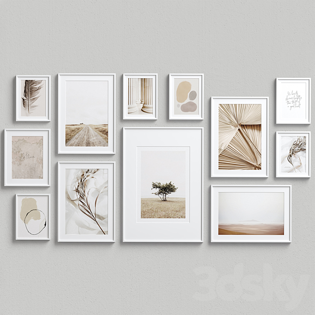 Interior Picture Frames Set-30 3ds Max - thumbnail 3