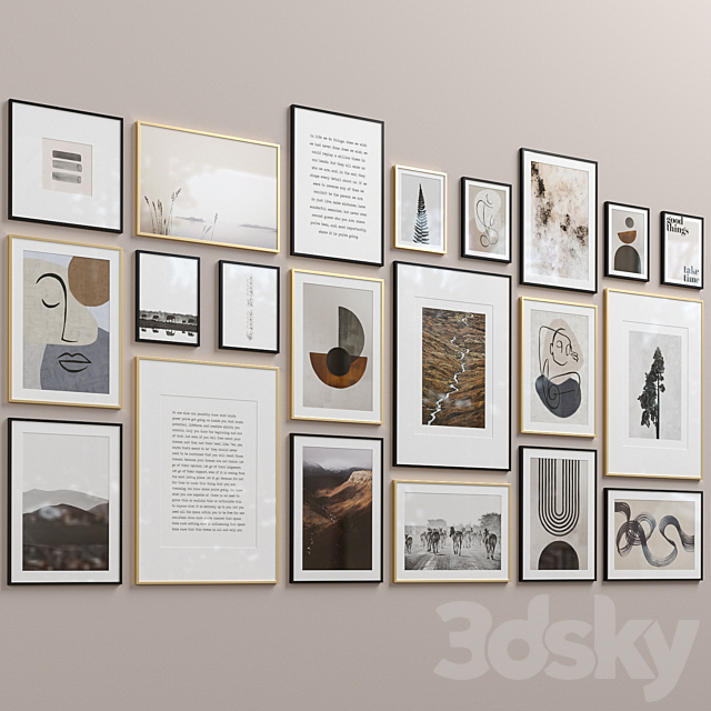 Interior Picture Frames Set-46 3ds Max - thumbnail 2