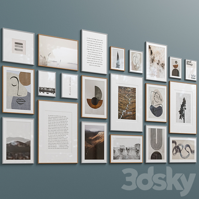 Interior Picture Frames Set-46 3ds Max - thumbnail 3