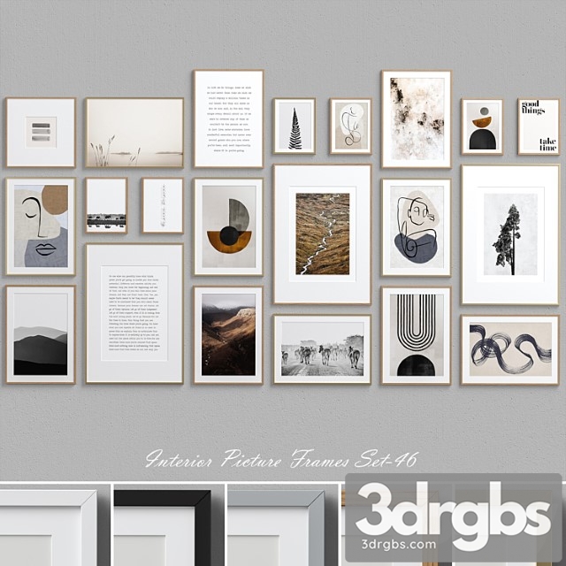 Interior picture frames set-46 3dsmax Download - thumbnail 1