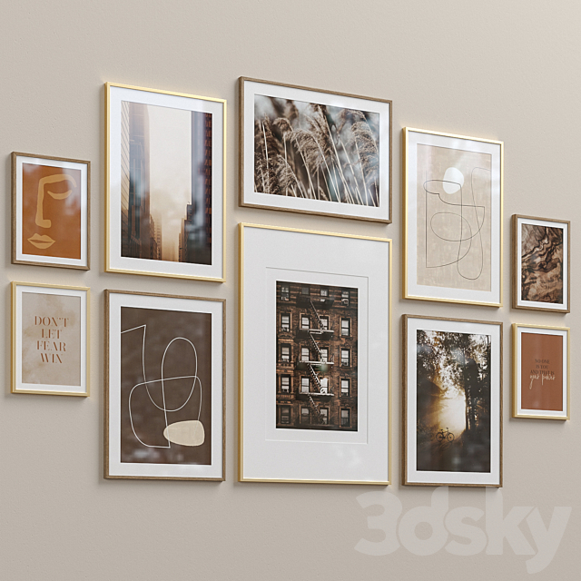 Interior Picture Frames Set-55 3ds Max - thumbnail 2