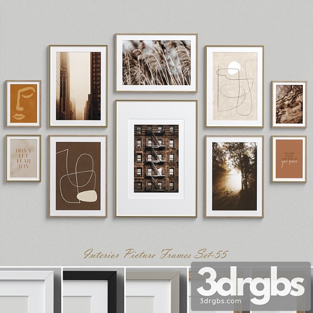 Interior picture frames set-55 3dsmax Download - thumbnail 1