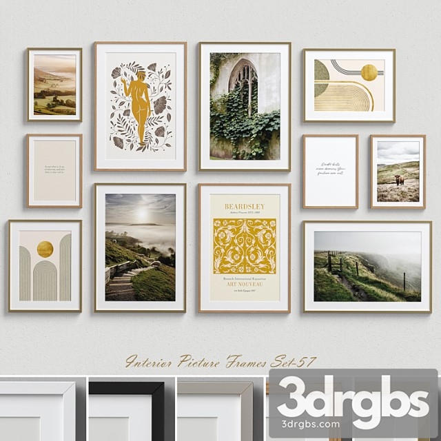 Interior picture frames set-57 3dsmax Download - thumbnail 1