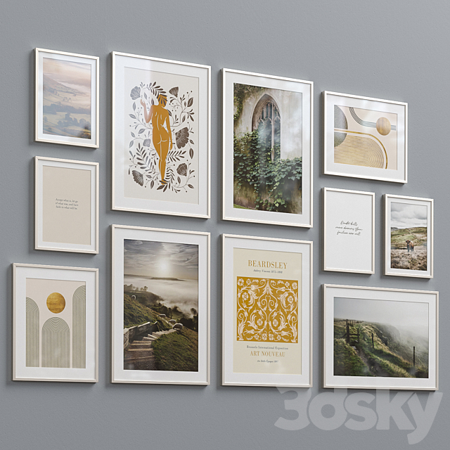 Interior Picture Frames Set-57 3DSMax File - thumbnail 4