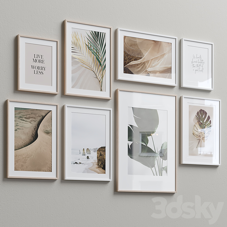 Interior Picture Frames Set-6 3DS Max - thumbnail 2