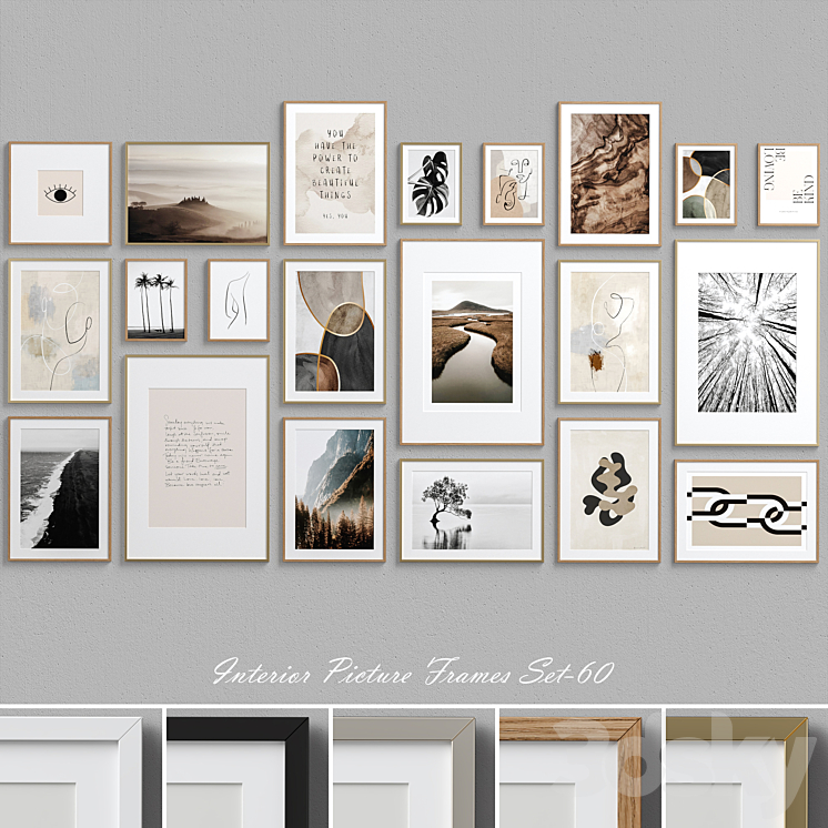 Interior Picture Frames Set-60 3DS Max - thumbnail 1